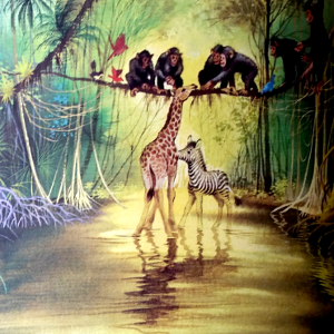 La giraffa Carolina e la zebra Bobò
